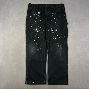 Carhartt Double Front Black Relaxed Fit Pants